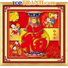 Tranh thêu Phú quý bình an
